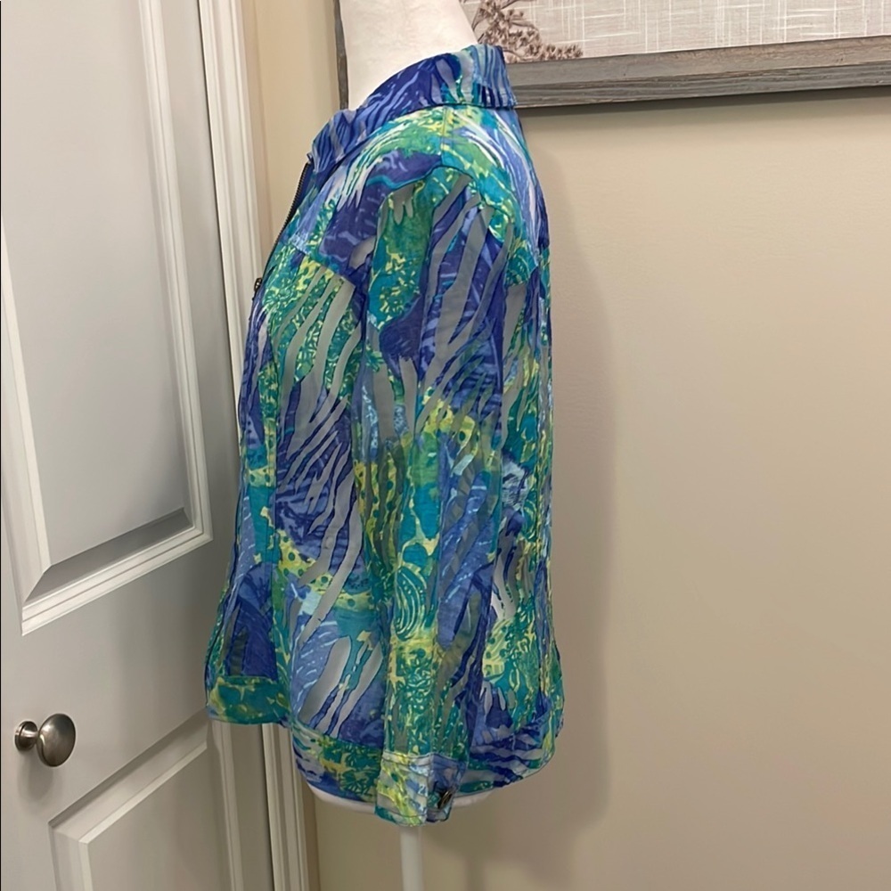 Coldwater Creek Women’s Cover up Top 3/4 sleeves Zipper 12 - Picture 9 of 16